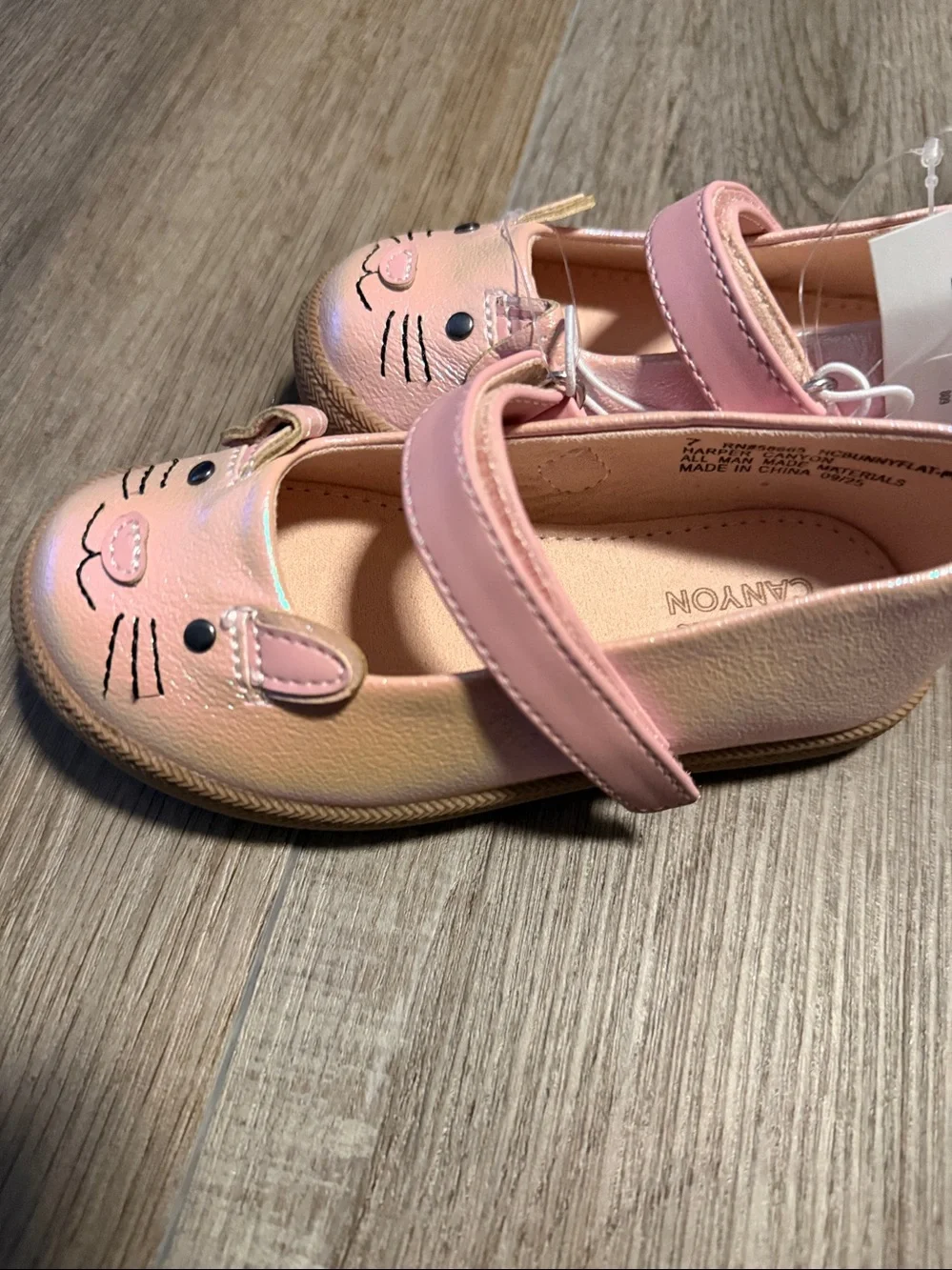 Harper Canyon  Pink Cat Face Mary Jane Shoes